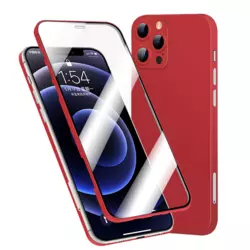 Maska Slim 360 full cover za Iphone 12 Pro crvena.