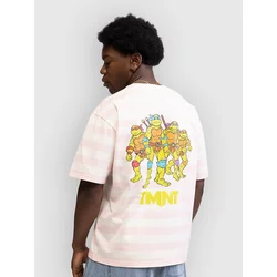 Redefined Rebel CCTurtles Stripe Oversized Fit moška majica pink