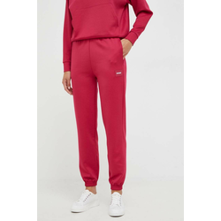 Homewear hlače HUGO boja: ružičasta, bez uzorka