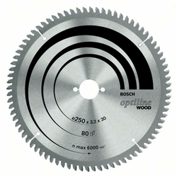 BOSCH List kružne testere Optiline Wood 2608641765, 254 x 30 x 3,2 mm, 60