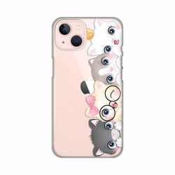 Silikonska maska za iPhone 13 6.1 Cats Print Skin providna