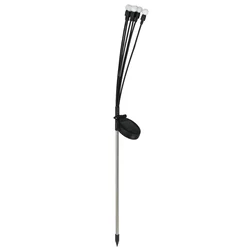 LED solarno svetlo MULTI LED/0,06W/1,2V 150 mAh IP44 crna