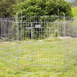 Farmcompany Sklopiva ogradica za štenad, 76x83x150cm, Srebrne boje