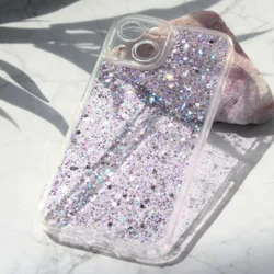 Torbica Glitter za iPhone 15 6.1 ljubicasta