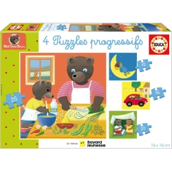 Educa - Puzzle 4v1 progresivne uganke Petit Ours Brun - 1 - 39 kosov
