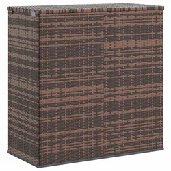 Vidaxl Vrtna škatla za blazine PE ratan 100x49x103,5 cm rjava