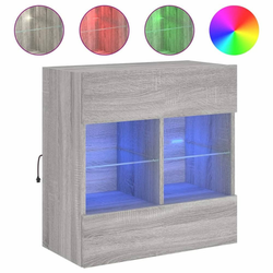 Zidni TV ormarić s LED svjetlima boja hrasta 58,5x30x60,5 cm