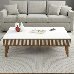 HANAH HOME Milan Walnut White