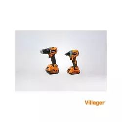 VILLAGER FUSE set bušilica VLP 5121 + odvrtač VLP 6420, baterija 1x2,0Ah,1x4,0Ah, punjač 2,4A
