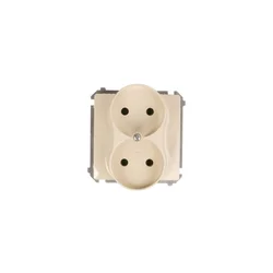 shumee Simon Basic dvojna vtičnica bela 16A IP20 bež BMG2M.01/12