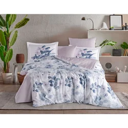 Calderon - Purple Purple Satin Double Quilt Cover Set