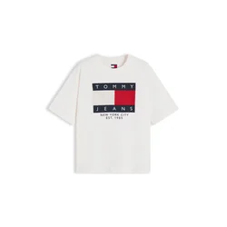 Tommy Jeans Majica temno modra/grenada/bela