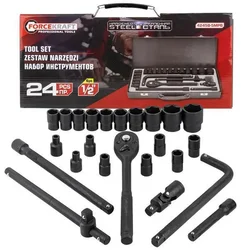 FORCEKRAFT Set vtičnih ključe 1/2 8-32mm 24kosov