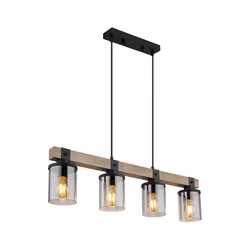 Brilagi - Luster na sajli VISTA 4xE27/60W/230V hrast