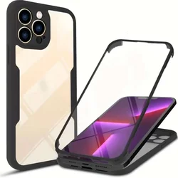 Techsuit - ColorVerse 360 Series obostrana zaštitna maska za iPhone 13 Pro Max - crna