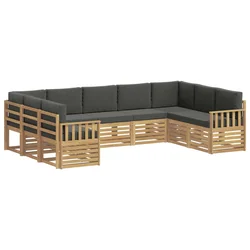 Set vanjskih sofa 7 pcs Bijela i Antracit 304 x 128,5 x 73 cm