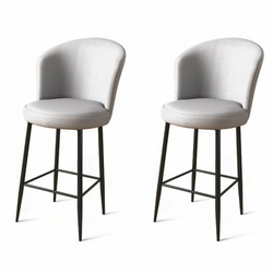 HANAH HOME Set 2 barske stolice Uras Grey Black