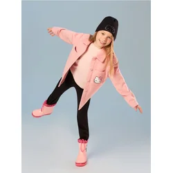 Sinsay - Jakna-košulja sa mekom završnom obradom i dodatkom vune i viskoze Hello Kitty - prljavo roze