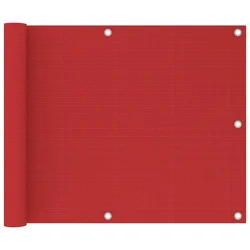 Balkonski zastor crveni 75 x 500 cm HDPE