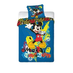 Posteljina Za Decu Mickey Mouse- Born To Rock 160x200cm + 70x80cm