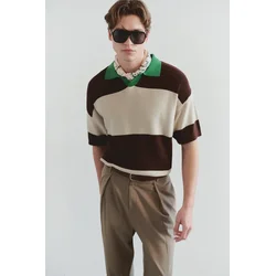 Trendyol Muška majica Tmnss25Po00037, Šarena