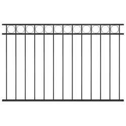 Ogradni panel ASSEN čelik 1,7x1 m Crni