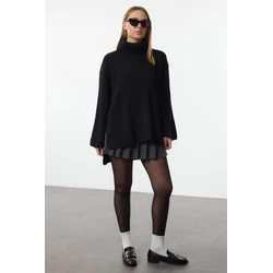 Trendyol Black Turtleneck Knit Sweater