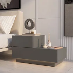 Hanah Home noćni ormarić Kayra, 70 cm, antracit