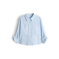 OPUS Bluza Fralea pastelno modra