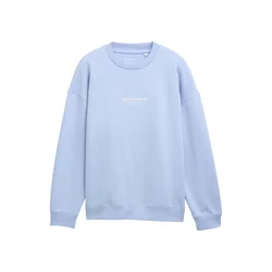 TOM TAILOR DENIM Majica golobje modra/bela