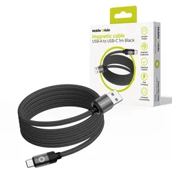 Mobile-origin Magnetic Patented Original Cable USB-A to USB-C 1m, black