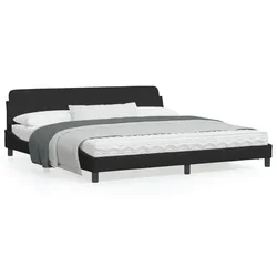Okvir za krevet Dover crni 200x200 cm od tkanine