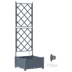Vrtna saksija Svijetlo siva 40 x 40 x 126 cm Plastika