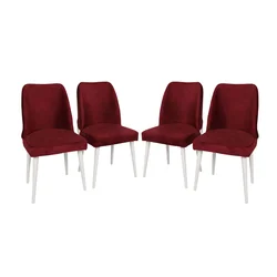 Hanah Home Set trpezarijskih stolica Nova 081 V4, 4 komada, Bordo