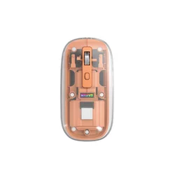 Miš Wireless Marvo PRISM B10 M810W sa 7 boja pozadinskog osvetljenja i punjivom baterijom (300 mAh) transparent narandzasti