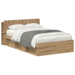Vidaxl Posteljna konstrukcija s prostorom za shranjevanje 120 x 200 cm