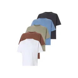 HOLLISTER Majica svetlo modra/rjava/oliva/črna/bela