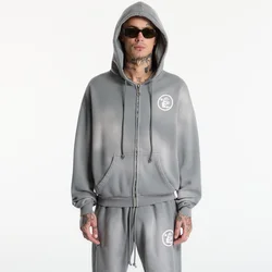 Mikina Hellstar Logo Zip-Up UNISEX Grey S