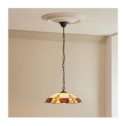 Endon 112197 - Luster na lancu Tiffany INGRAM 1xE27/60W/230V prečnik 45 cm