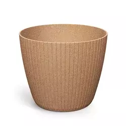 Prosperplast Saksija Lamia Eco Wood M400W, Okrugla, Bež
