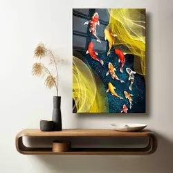 Wallity Dekorativna slika na kaljenom staklu, 60x90cm, Šarena