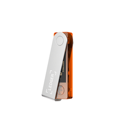 Ledger Nano X, denarnica za Bitcoin in druge kriptovalute, Bluetooth, USB-C, prozorna oranžna