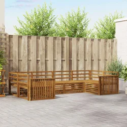 Set vanjskih sofa 6 kom. Prirodna Čvrsto drvo akacije