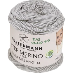 Austermann Step Merino 4 Uni & Melangen 90317-1001 Light Grey Melange Pletilna preja