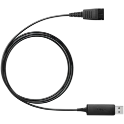 JABRA Link 230, USB enabler QD to USB, Plug & Play connection for corded JABRA Headsets with PC-based Audio and voice applications. Cable length 1.2 m