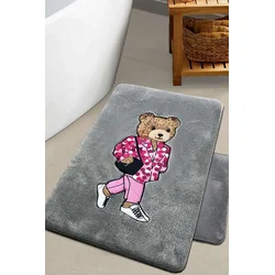 Lessentiel Maison Set prostirki za kupatilo Boss Bear, Sivi