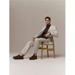Reserved - Regular pantalone s visokim sadržajem lana