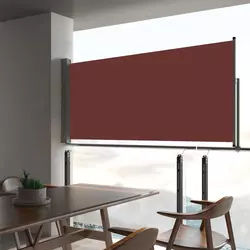 Uvlačiva bočna tenda za terasu 60 x 300 cm smeđa