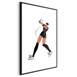 shumee Plakat - Ilustracija - igralec odbojkarske ekipe
