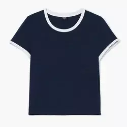 Cropp - Majica s aplikacija - navy